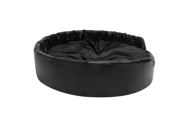 hundekurv 99x89x21 cm plys og kunstlæder sort - Sort - Sport & fritid - Til dyrene - Til hund - Hundemøbler - Hundeseng
