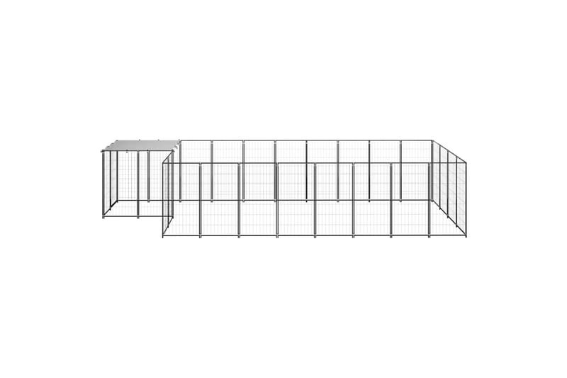 hundeløbegård 10,89 m² stål sort - Sort - Sport & fritid - Til dyrene - Til hund - Hundemøbler