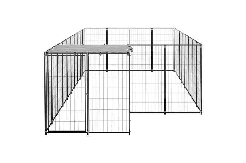 hundeløbegård 10,89 m² stål sort - Sort - Sport & fritid - Til dyrene - Til hund - Hundemøbler