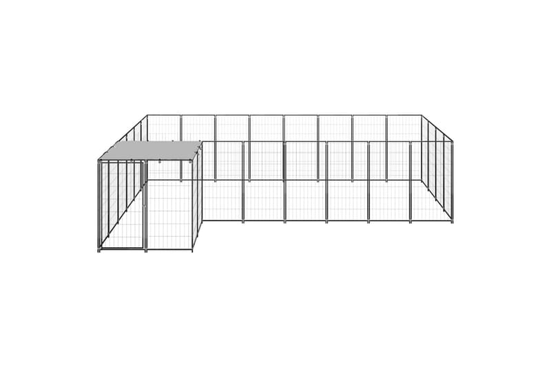 hundeløbegård 10,89 m² stål sort - Sort - Sport & fritid - Til dyrene - Til hund - Hundemøbler