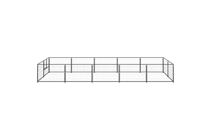 hundeløbegård 10 m² stål sort - Sort - Sport & fritid - Til dyrene - Til hund - Hundemøbler