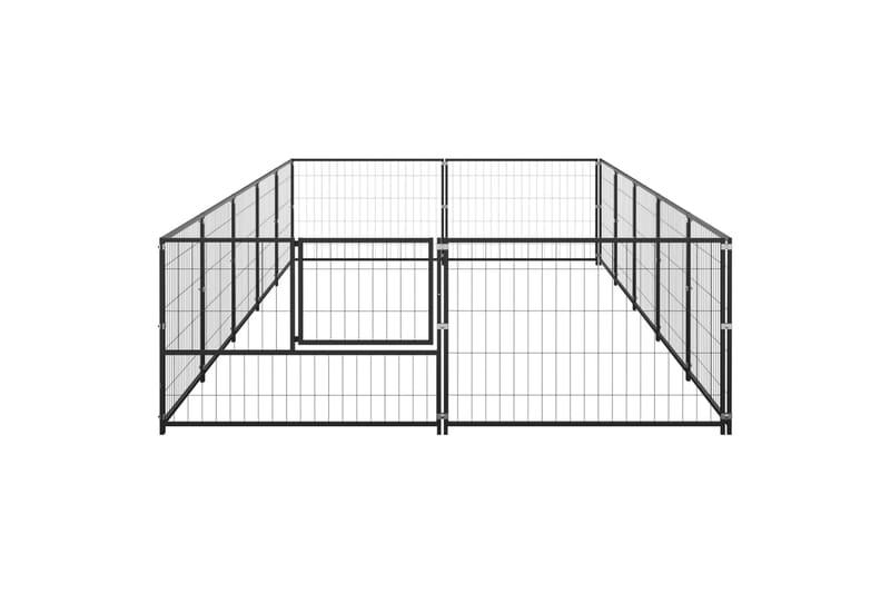 hundeløbegård 10 m² stål sort - Sort - Sport & fritid - Til dyrene - Til hund - Hundemøbler