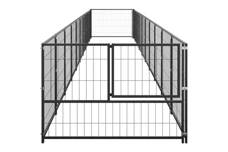 hundeløbegård 10 m² stål sort - Sort - Hundemøbler - Hundelåge & hundehegn - Hundehus & hundegård