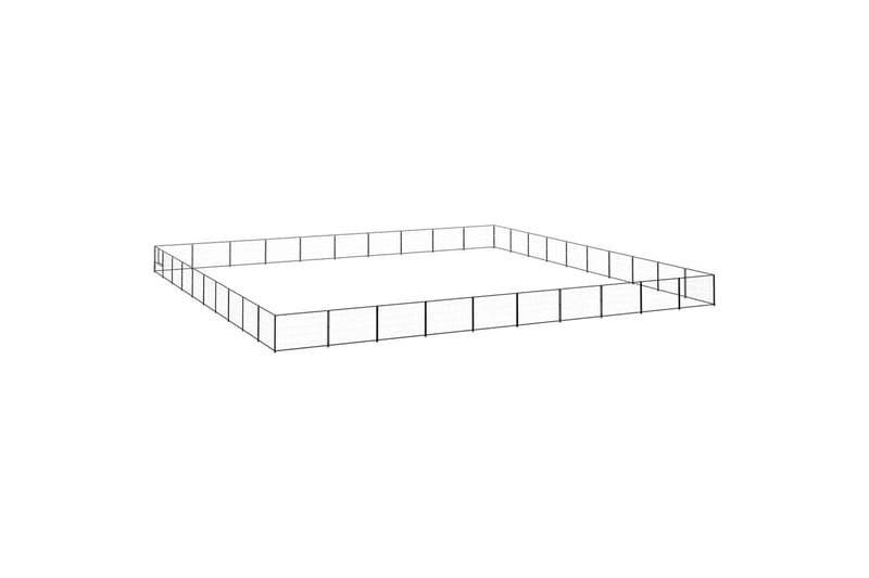 hundeløbegård 100 m² stål sort - Sort - Sport & fritid - Til dyrene - Til hund - Hundemøbler