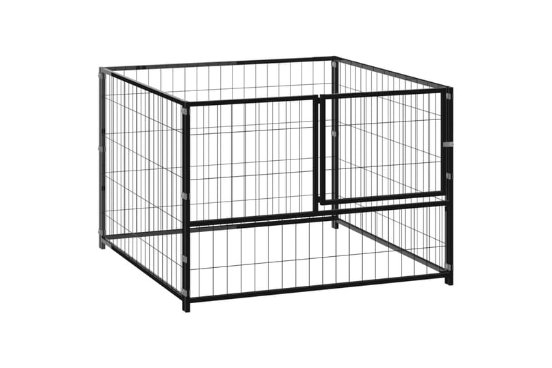 hundeløbegård 100x100x70 cm stål sort - Sort - Sport & fritid - Til dyrene - Til hund - Hundemøbler