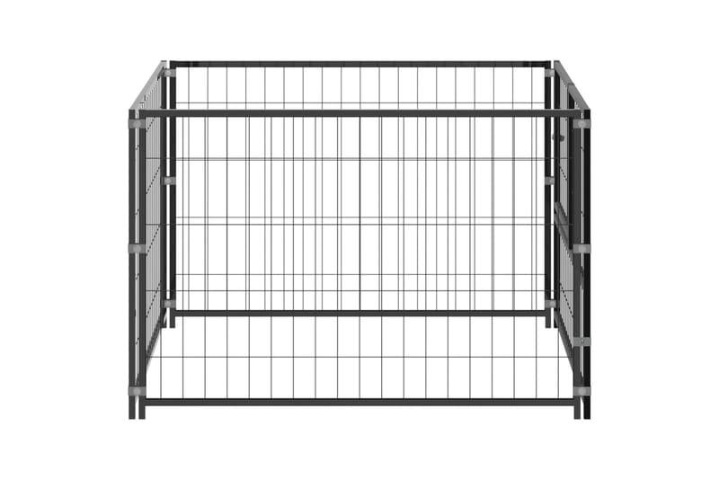 hundeløbegård 100x100x70 cm stål sort - Sort - Sport & fritid - Til dyrene - Til hund - Hundemøbler