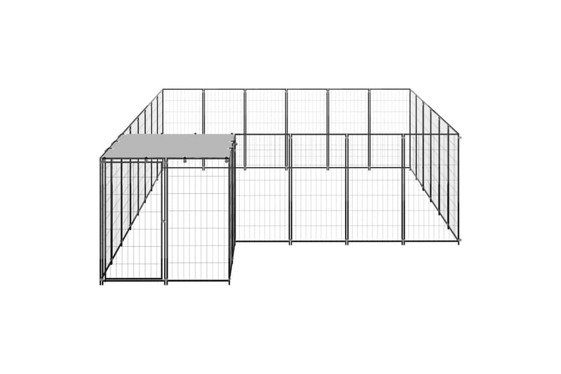 hundeløbegård 12,1 m² stål sort - Sort - Sport & fritid - Til dyrene - Til hund - Hundemøbler