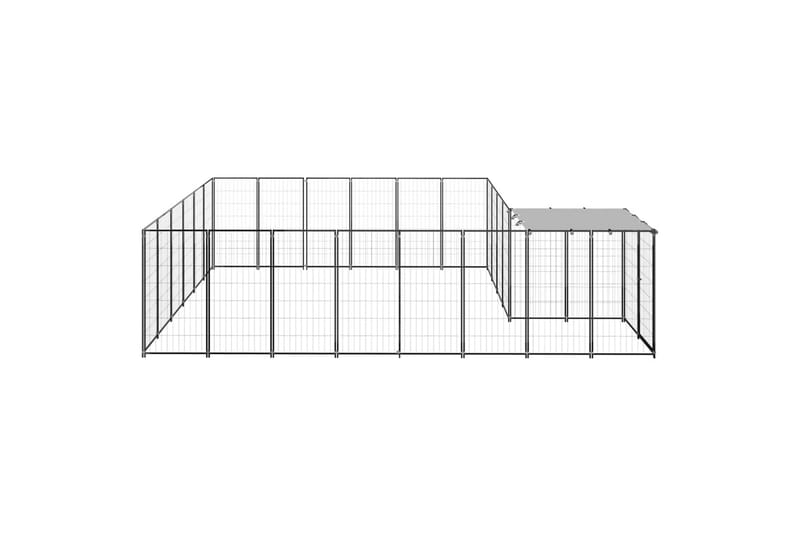 hundeløbegård 12,1 m² stål sort - Sort - Sport & fritid - Til dyrene - Til hund - Hundemøbler