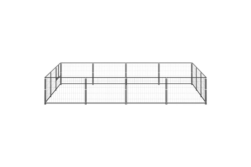hundeløbegård 12 m² stål sort - Sort - Sport & fritid - Til dyrene - Til hund - Hundemøbler