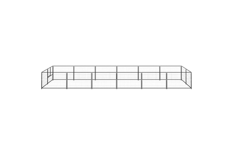 hundeløbegård 12 m² stål sort - Sort - Sport & fritid - Til dyrene - Til hund - Hundemøbler