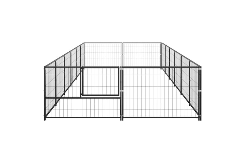 hundeløbegård 12 m² stål sort - Sort - Sport & fritid - Til dyrene - Til hund - Hundemøbler