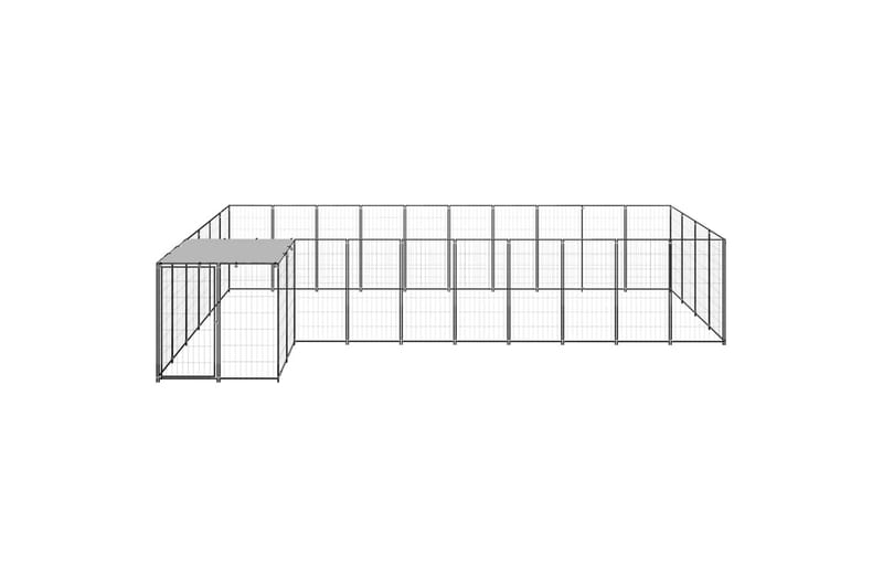 hundeløbegård 13,31 m² stål sort - Sort - Sport & fritid - Til dyrene - Til hund - Hundemøbler