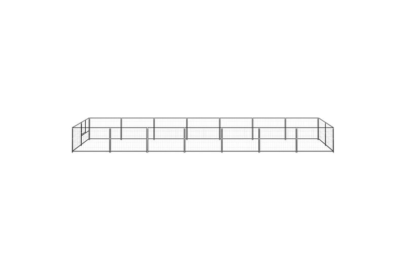 hundeløbegård 14 m² stål sort - Sort - Sport & fritid - Til dyrene - Til hund - Hundemøbler