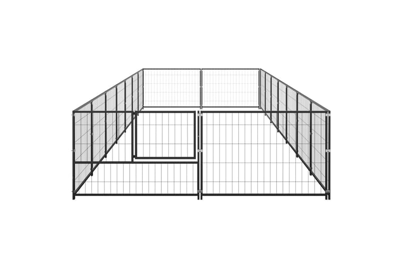 hundeløbegård 14 m² stål sort - Sort - Sport & fritid - Til dyrene - Til hund - Hundemøbler