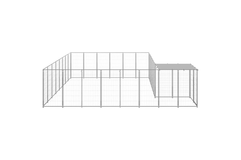 hundeløbegård 15,73 m² stål sølvfarvet - Sølv - Sport & fritid - Til dyrene - Til hund - Hundemøbler