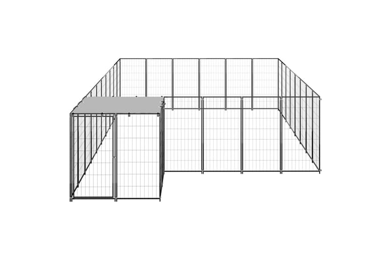 hundeløbegård 15,73 m² stål sort - Sort - Sport & fritid - Til dyrene - Til hund - Hundemøbler