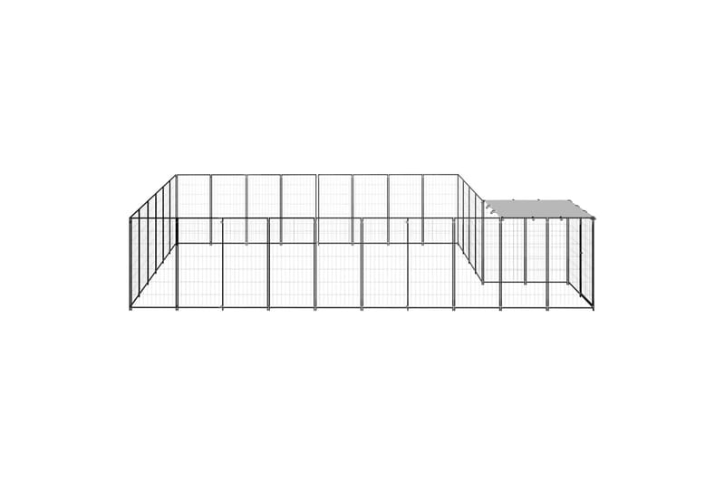 hundeløbegård 15,73 m² stål sort - Sort - Sport & fritid - Til dyrene - Til hund - Hundemøbler