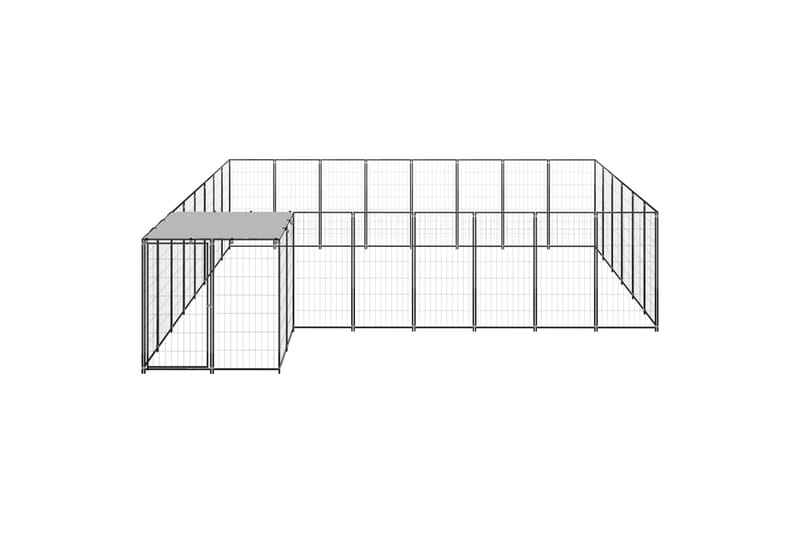 hundeløbegård 15,73 m² stål sort - Sort - Sport & fritid - Til dyrene - Til hund - Hundemøbler