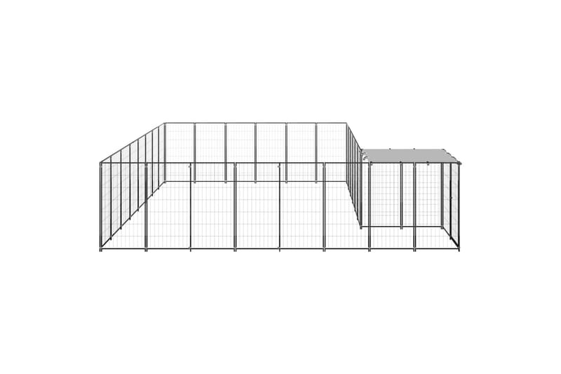 hundeløbegård 15,73 m² stål sort - Sort - Sport & fritid - Til dyrene - Til hund - Hundemøbler