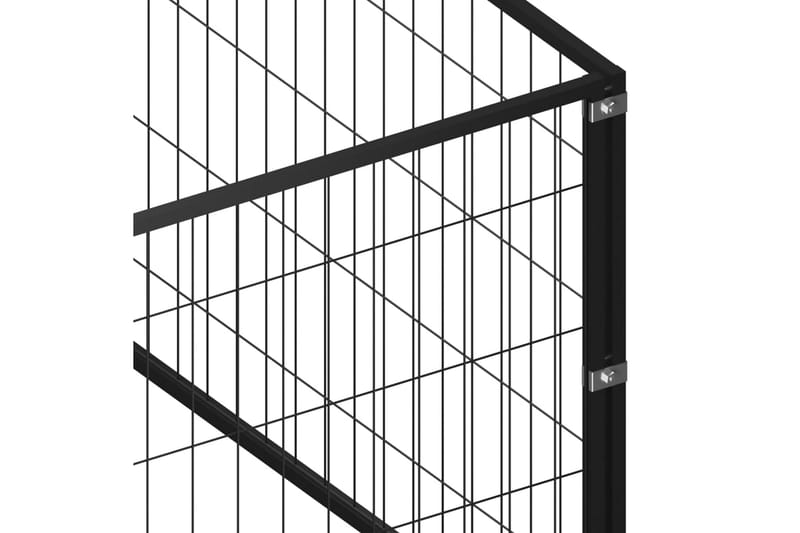 hundeløbegård 16 m² stål sort - Sort - Sport & fritid - Til dyrene - Til hund - Hundemøbler