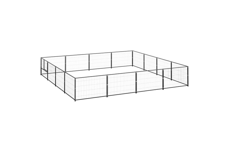 hundeløbegård 16 m² stål sort - Sort - Sport & fritid - Til dyrene - Til hund - Hundemøbler