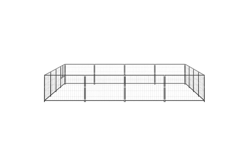 hundeløbegård 16 m² stål sort - Sort - Sport & fritid - Til dyrene - Til hund - Hundemøbler