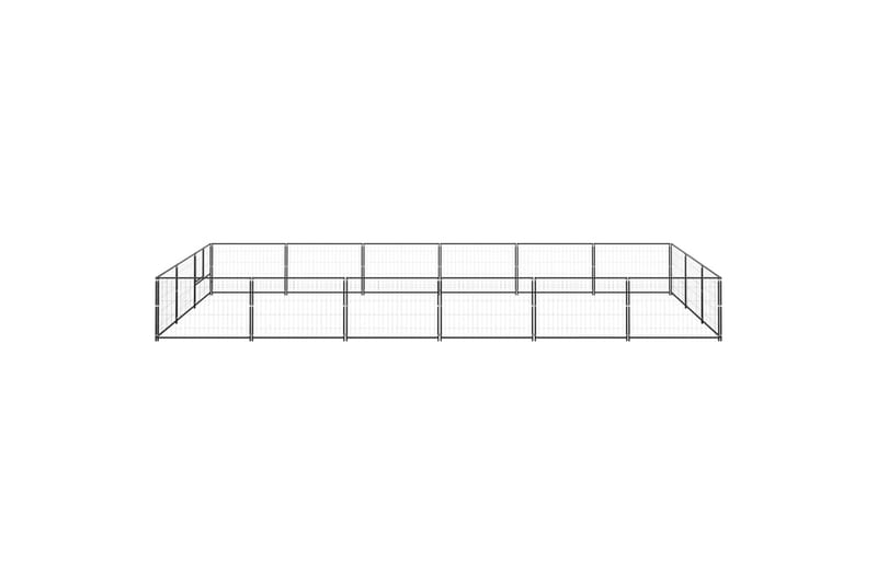 hundeløbegård 18 m² stål sort - Sort - Sport & fritid - Til dyrene - Til hund - Hundemøbler
