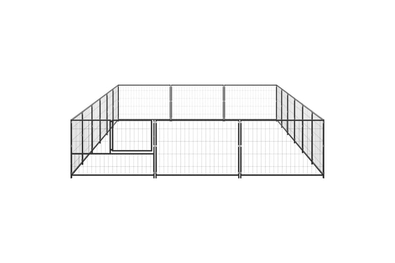hundeløbegård 18 m² stål sort - Sort - Sport & fritid - Til dyrene - Til hund - Hundemøbler