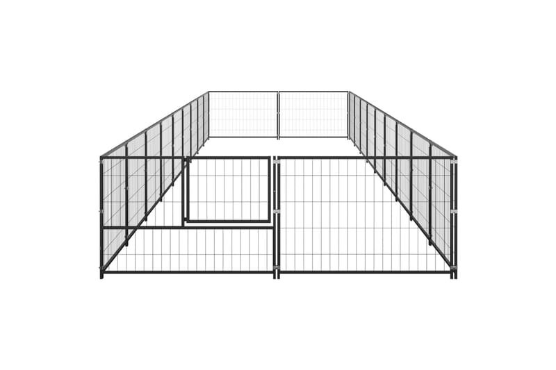 hundeløbegård 18 m² stål sort - Sort - Sport & fritid - Til dyrene - Til hund - Hundemøbler