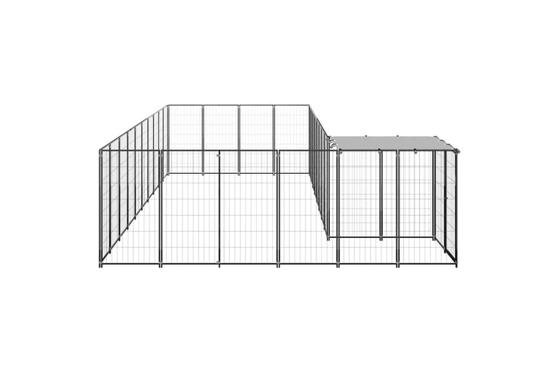 hundeløbegård 19,36 m² stål sort - Sort - Sport & fritid - Til dyrene - Til hund - Hundemøbler