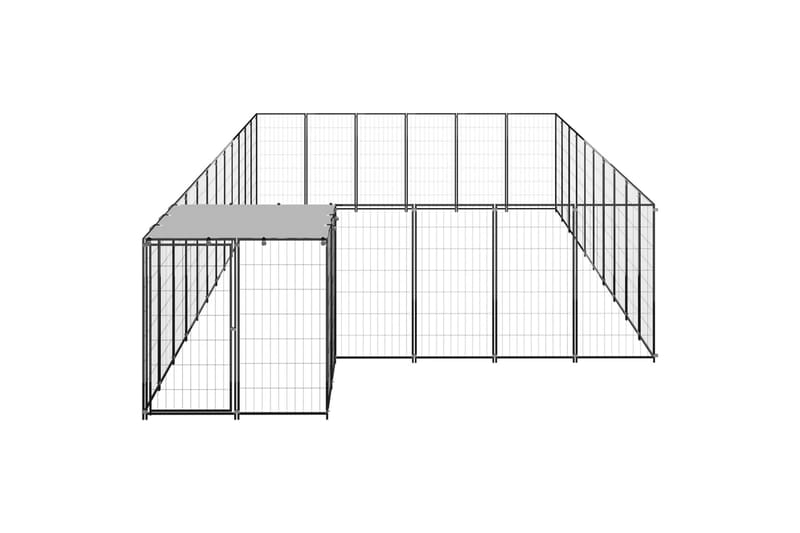 hundeløbegård 19,36 m² stål sort - Sort - Sport & fritid - Til dyrene - Til hund - Hundemøbler