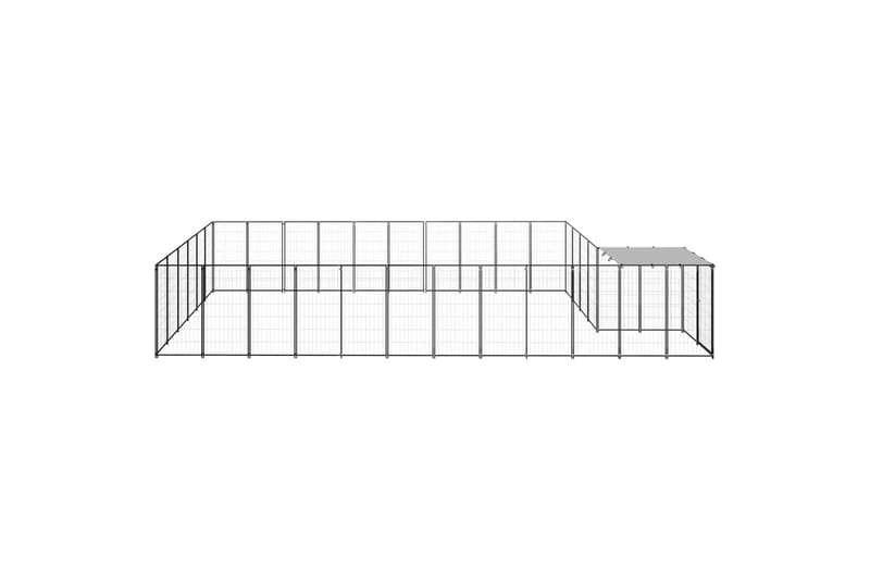 hundeløbegård 19,36 m² stål sort - Sort - Sport & fritid - Til dyrene - Til hund - Hundemøbler