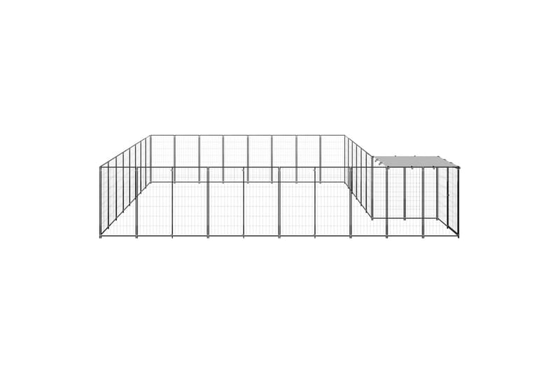 hundeløbegård 20,57 m² stål sort - Sort - Sport & fritid - Til dyrene - Til hund - Hundemøbler