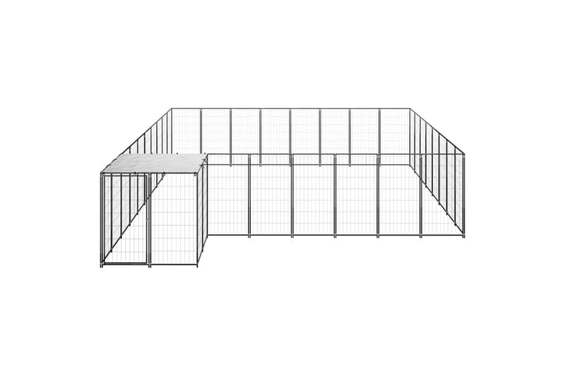 hundeløbegård 20,57 m² stål sort - Sort - Sport & fritid - Til dyrene - Til hund - Hundemøbler