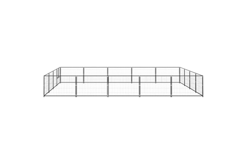 hundeløbegård 20 m² stål sort - Sort - Sport & fritid - Til dyrene - Til hund - Hundemøbler