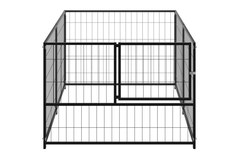 hundeløbegård 200x100x70 cm stål sort - Sort - Sport & fritid - Til dyrene - Til hund - Hundemøbler