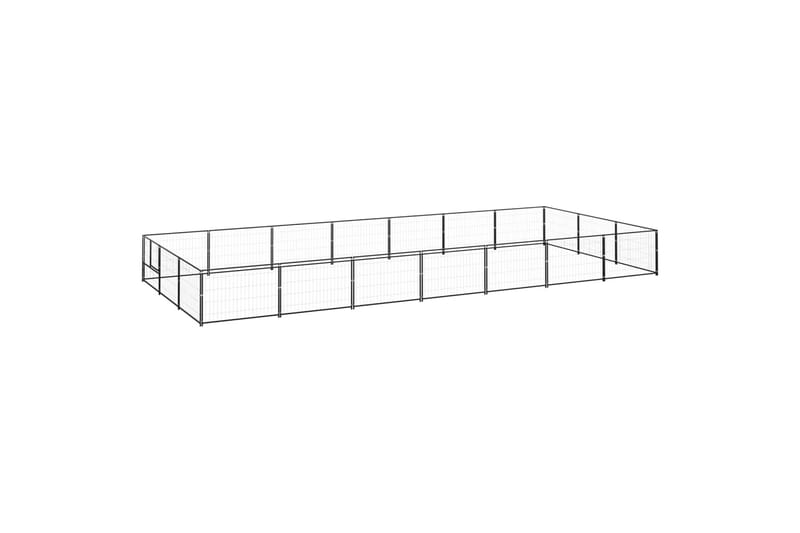 hundeløbegård 21 m² stål sort - Sort - Sport & fritid - Til dyrene - Til hund - Hundemøbler