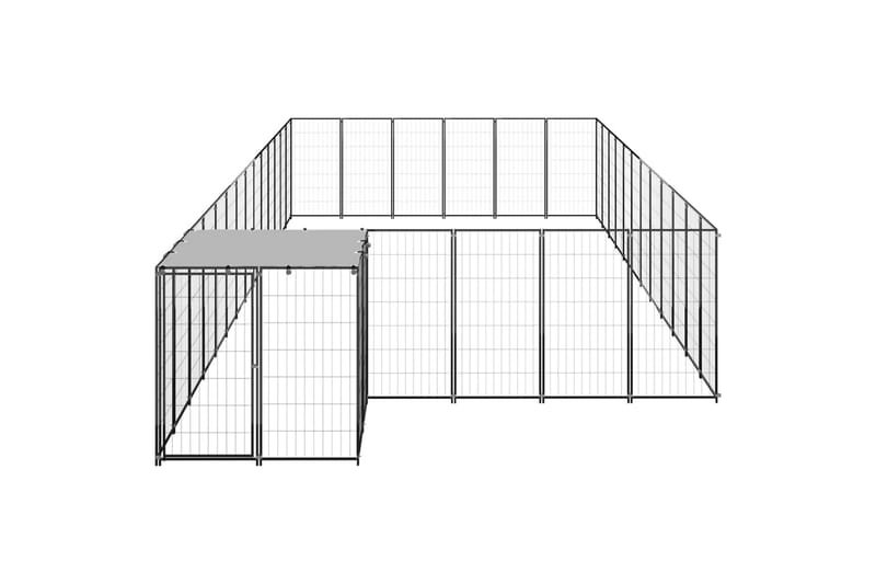 hundeløbegård 22,99 m² stål sort - Sort - Sport & fritid - Til dyrene - Til hund - Hundemøbler
