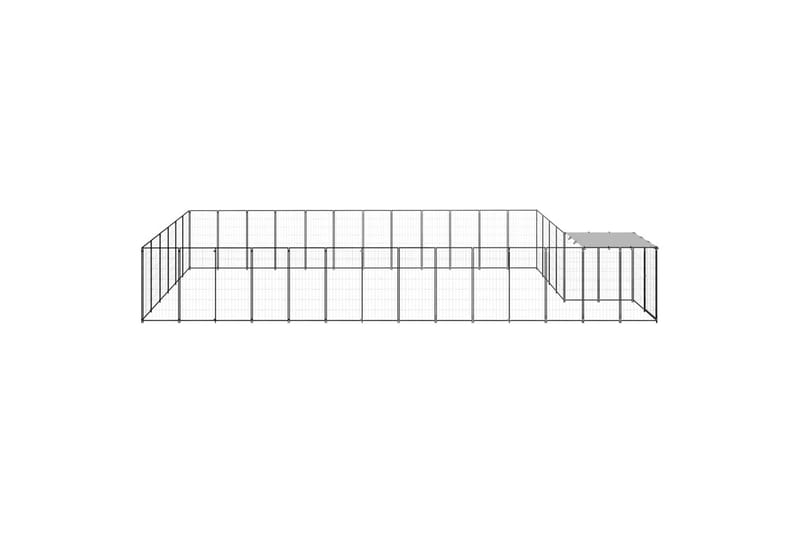 hundeløbegård 22,99 m² stål sort - Sort - Sport & fritid - Til dyrene - Til hund - Hundemøbler