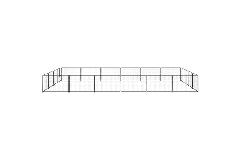hundeløbegård 24 m² stål sort - Sort - Sport & fritid - Til dyrene - Til hund - Hundemøbler