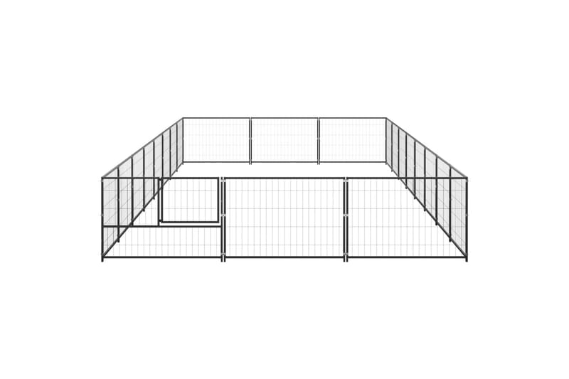 hundeløbegård 24 m² stål sort - Sort - Sport & fritid - Til dyrene - Til hund - Hundemøbler