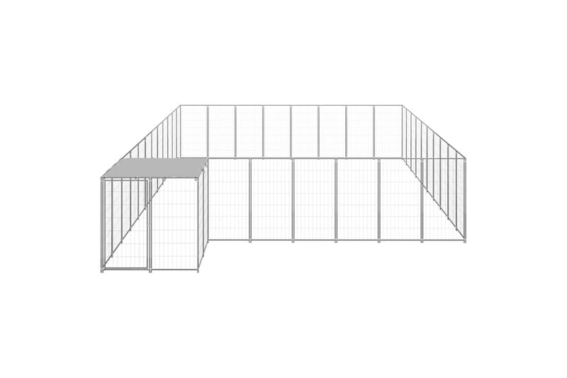 hundeløbegård 25,41 m² stål sølvfarvet - Sølv - Sport & fritid - Til dyrene - Til hund - Hundemøbler