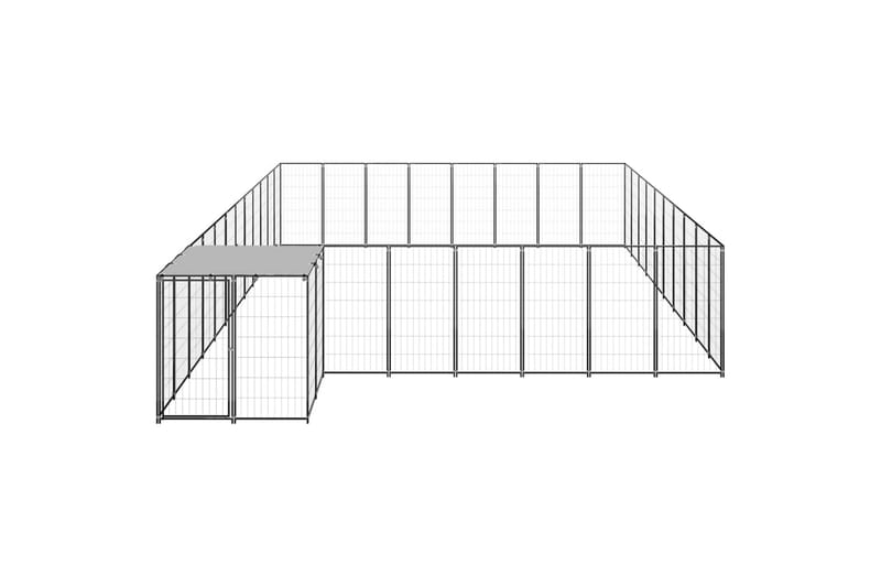 hundeløbegård 25,41 m² stål sort - Sort - Sport & fritid - Til dyrene - Til hund - Hundemøbler
