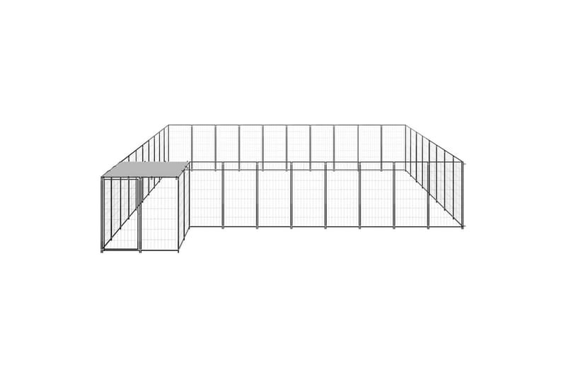 hundeløbegård 25,41 m² stål sort - Sort - Sport & fritid - Til dyrene - Til hund - Hundemøbler