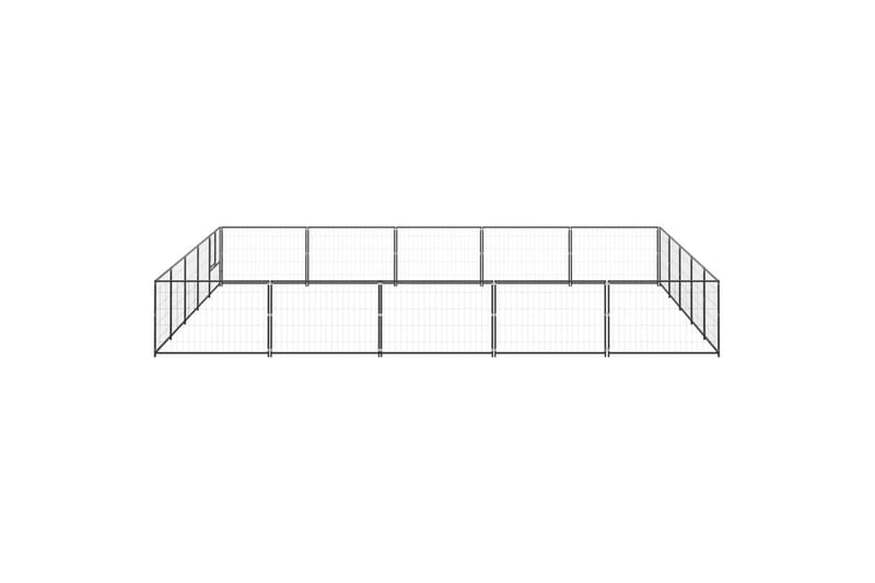 hundeløbegård 25 m² stål sort - Sort - Sport & fritid - Til dyrene - Til hund - Hundemøbler