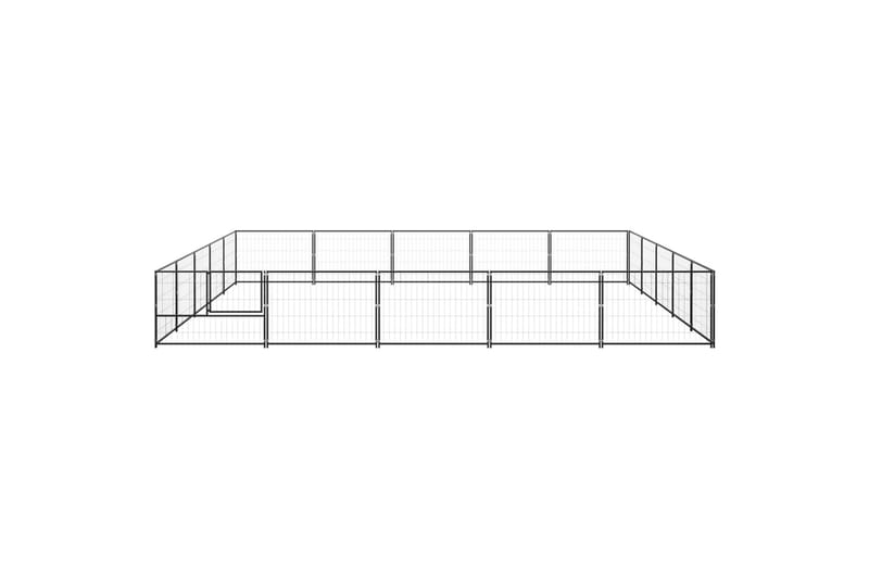 hundeløbegård 25 m² stål sort - Sort - Sport & fritid - Til dyrene - Til hund - Hundemøbler