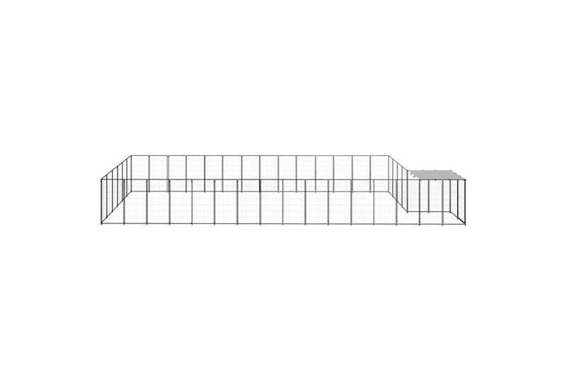 hundeløbegård 26,62 m² stål sort - Sort - Sport & fritid - Til dyrene - Til hund - Hundemøbler