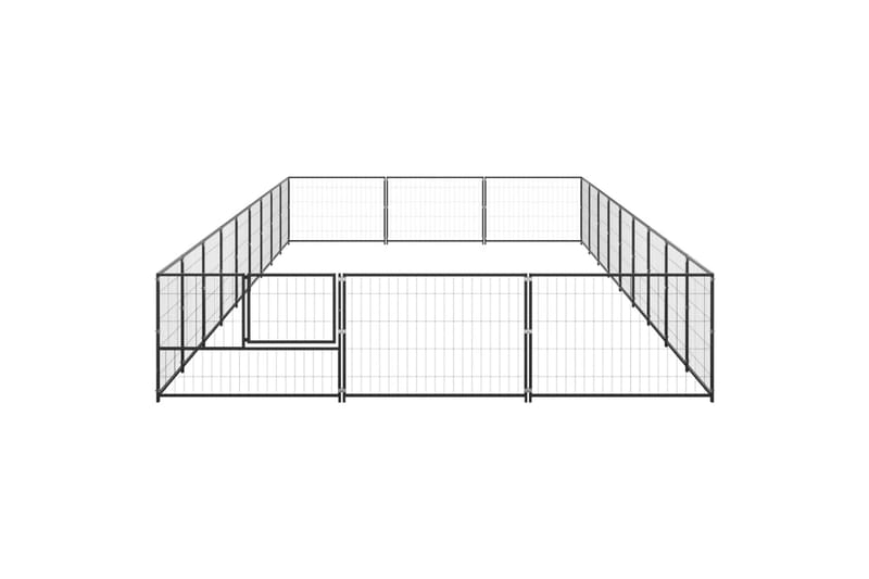 hundeløbegård 27 m² stål sort - Sort - Sport & fritid - Til dyrene - Til hund - Hundemøbler