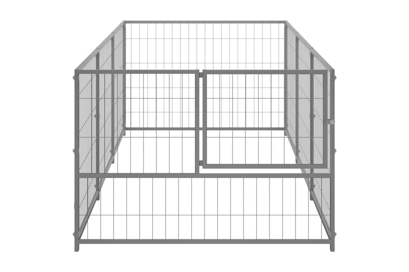 hundeløbegård 3 m² stål sølvfarvet - Sølv - Sport & fritid - Til dyrene - Til hund - Hundemøbler
