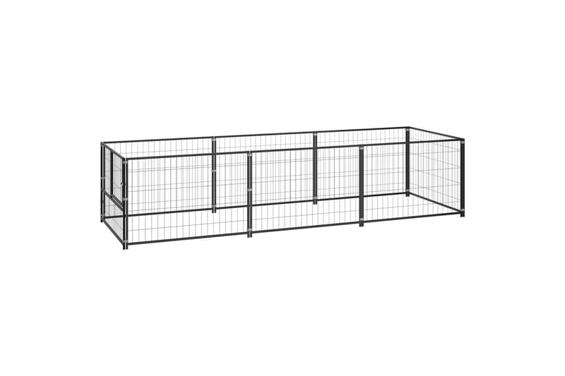 hundeløbegård 3 m² stål sort - Sort - Sport & fritid - Til dyrene - Til hund - Hundemøbler